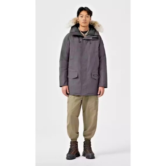 Canada Goose Langford Parka Mens Size M Graphite With Fur Hood - Picture 1 of 12